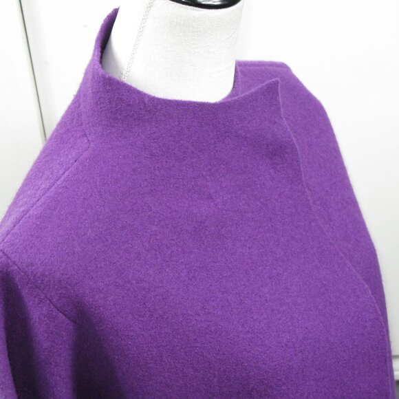 Eileen Fisher Petite Purple Snap Closure Wool Cardigan Size PS - Picture 2 of 7